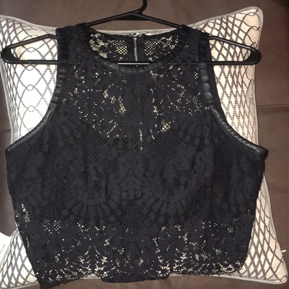 Very cute black lace bebe top! 😍 worn once!